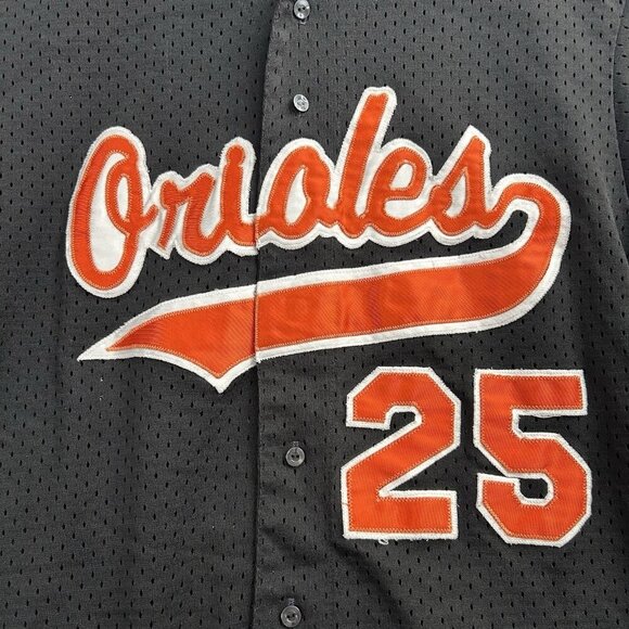 Vintage Majestic Jersey Mens Small Baltimore Orioles Mesh MLB Custom #25 Martez - Picture 5 of 8